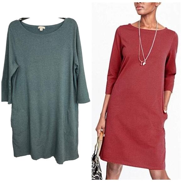 Garnet Hill T-Shirt Calais Dress with pockets cotton modal Size 16 - Picture 1 of 8